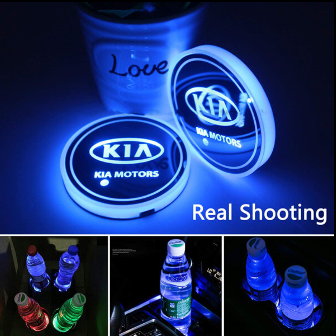 Discos LED de ambiente para interior personalizados multicolor (2 uds.)